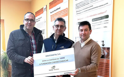 Grafometal apoya a Fundación Cáritas Chavicar con un donativo de mil euros