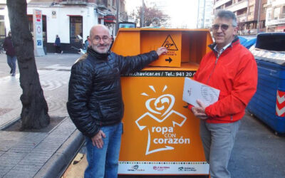 Fundación Cáritas Chavicar suma en Logroño nueve contenedores más de recogida textil gracias a la colaboración del Ayuntamiento